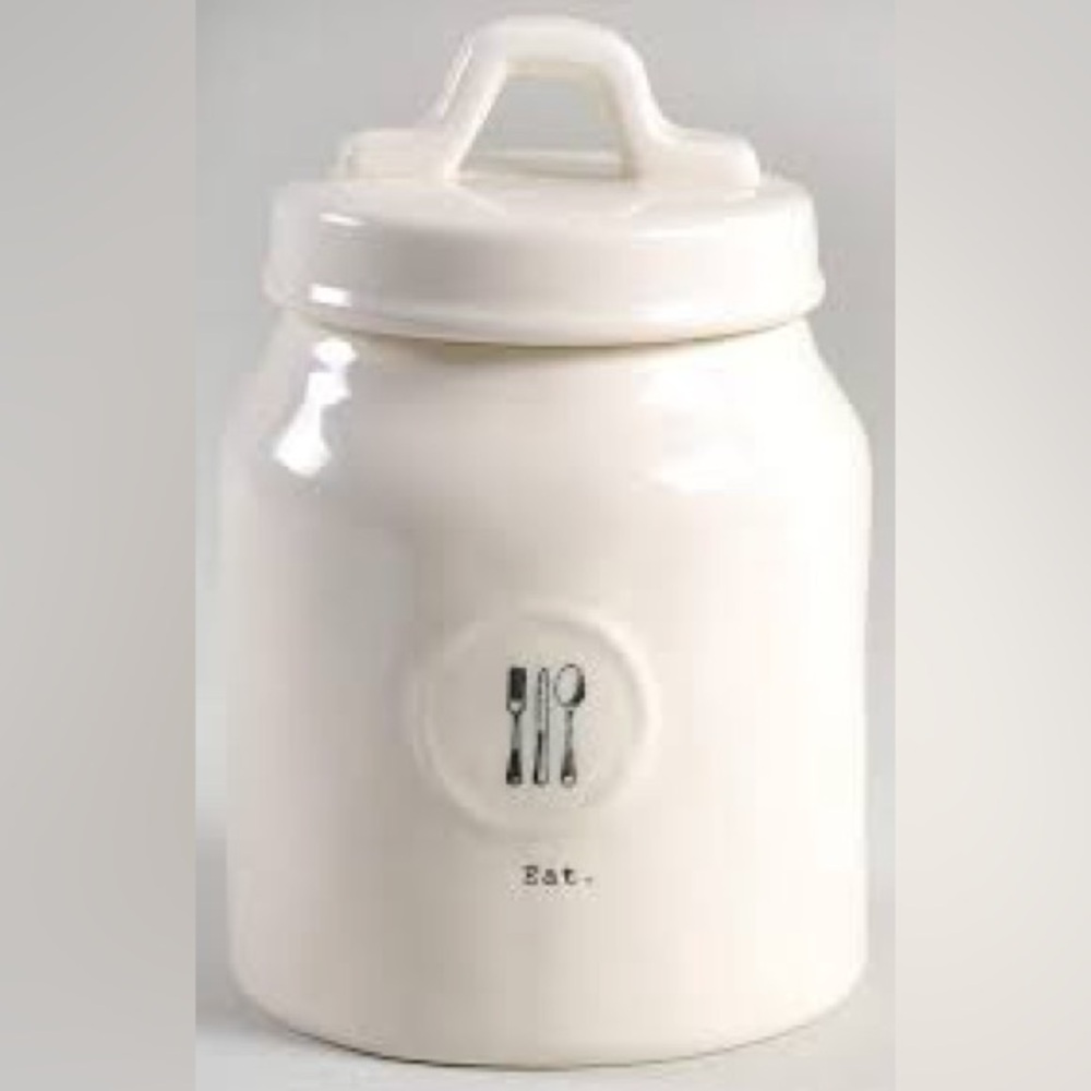 Rae Dunn Artisan Collection EAT. Canister with Lid